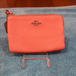 Coach Coral Leather Wristlet